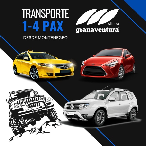 TRANSPORTE 1-4PAX - MONTENEGRO+AEROPUERTO PEREIRA X1 (TRASLADO) - 2000-4-APE